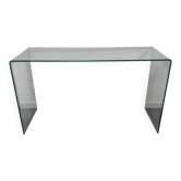 Minimalist curved glass console design – 120 cm