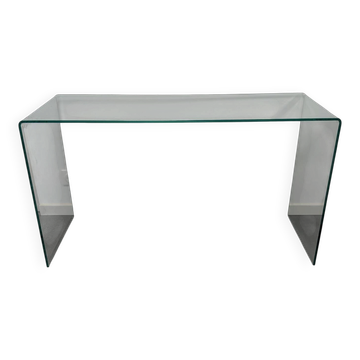 Minimalist curved glass console design – 120 cm