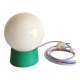 Vintage white opaline living room bedside desk lamp "Green and lavender"