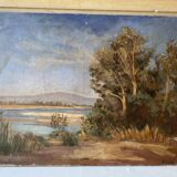 Painting on canvas signed