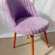 Lilac furry chair from the 50s