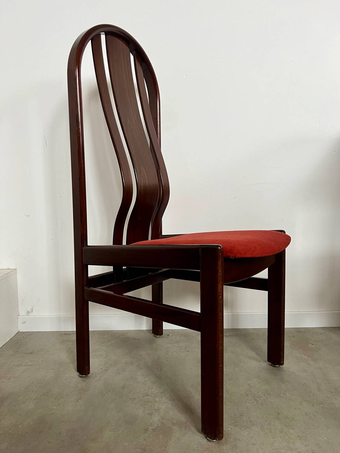 Lot 6 anciennes chaises en bois courbé design italien des années 70 vintage