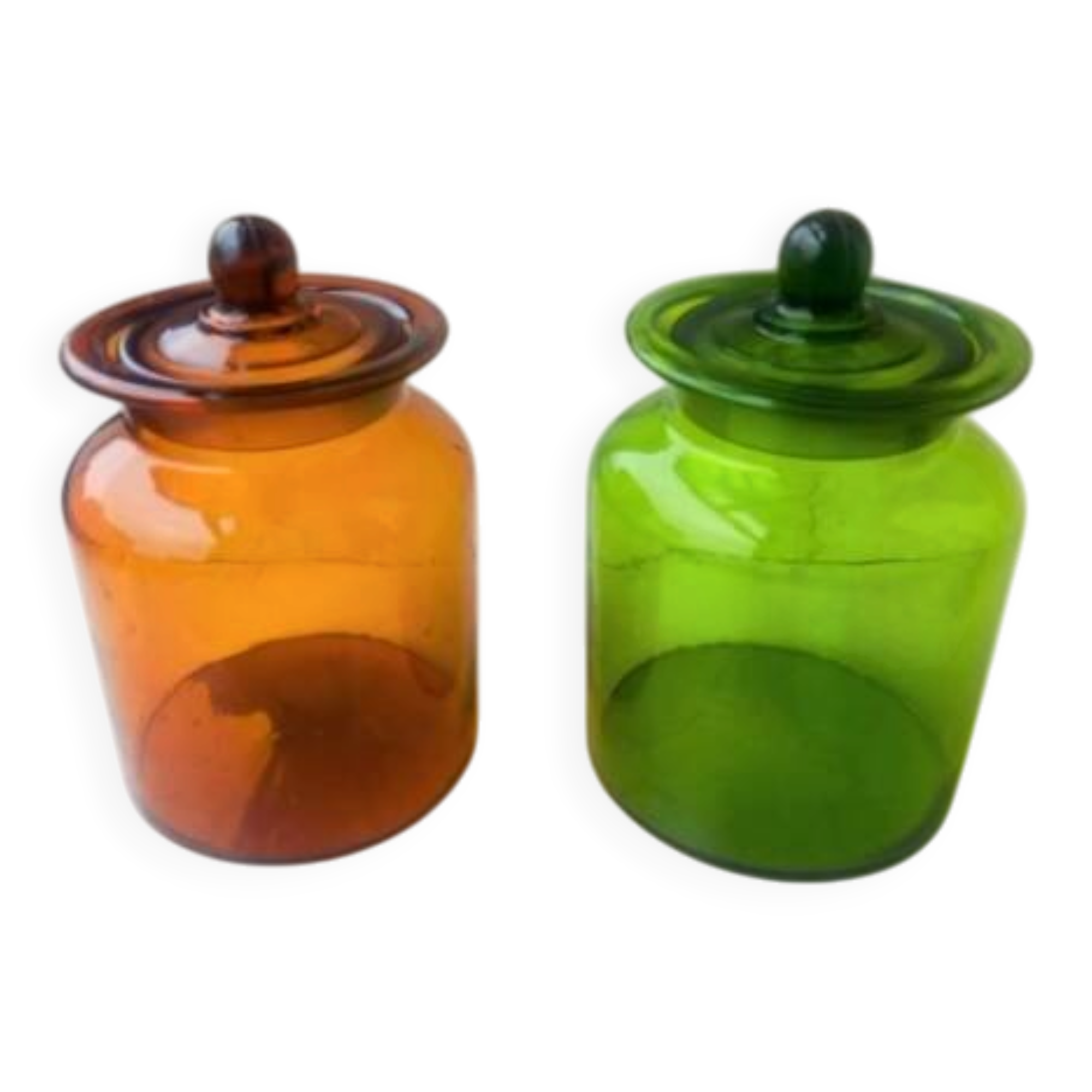 Pair Takahashi apothecary jars