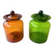 Pair Takahashi apothecary jars