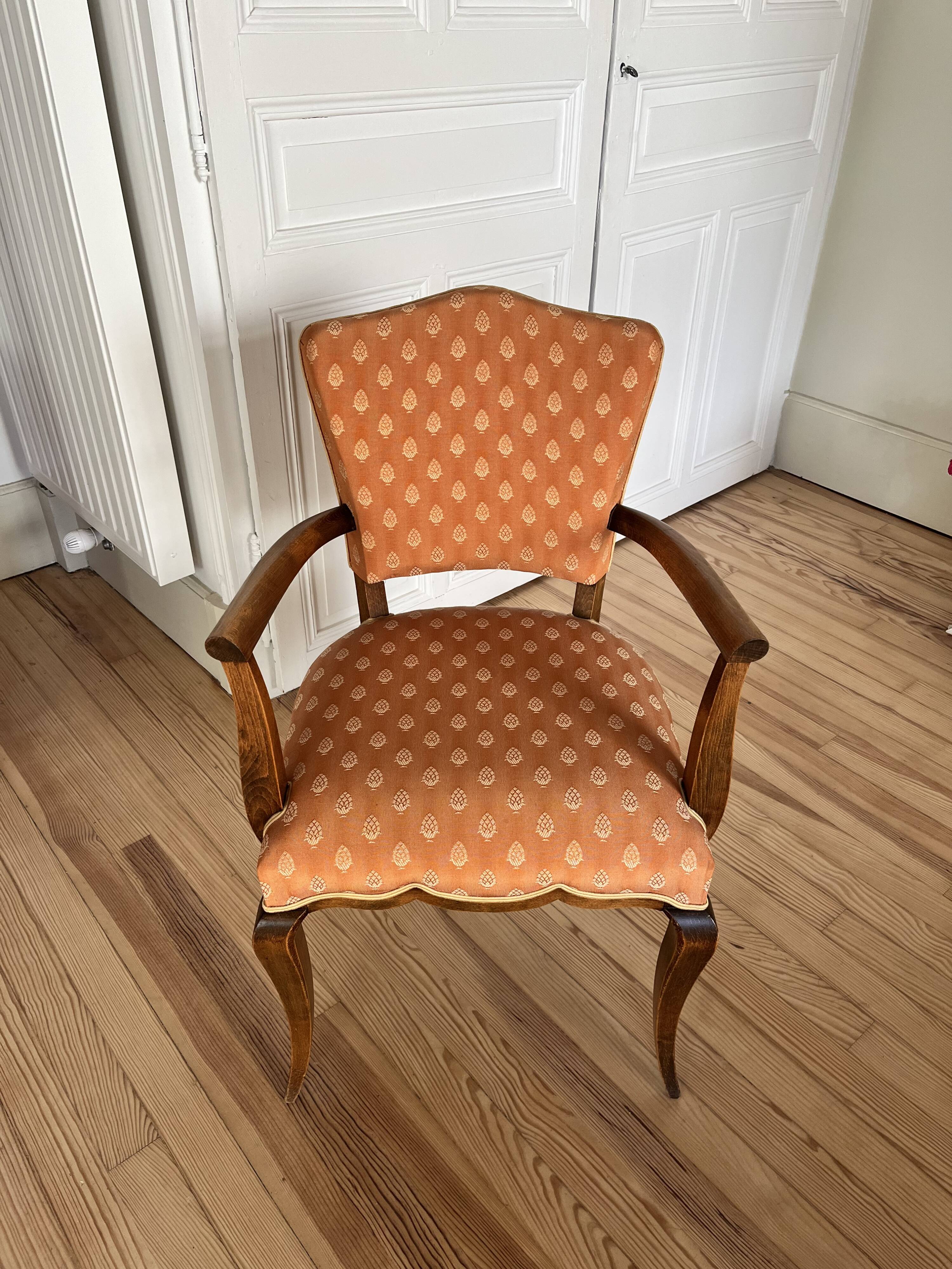 Lot de 2 fauteuils de bridge style Louis XV