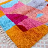 Contemporary high-quality multicoloured Azilal Berber rug - 246 x 153 cm