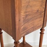 Antique bedside table in wood and marble