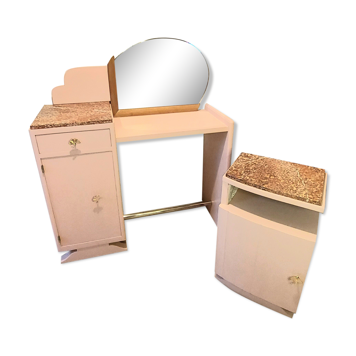 Art Deco dressing table / bedside table set