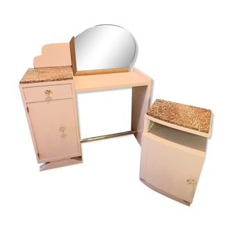 Art Deco dressing table / bedside table set