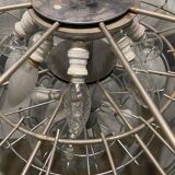 White Murano glass disc chandelier, 1970s