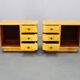 Pair of 1940s Czechoslovak Art Deco nightstands with painted maple imitation finish