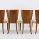 Chaises de Salle à Manger Jindrich Halabala H-214 des années 1950 pour UP Závody, Set de 4