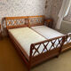 Pair of empire style swan neck beds and bedside tables