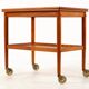 Tea cart with folding tray Poul Jeppesen Denmark circa 1965
