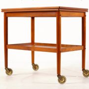 Tea cart with folding tray Poul Jeppesen Denmark circa 1965