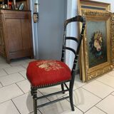 Antique Napoleon III Chair Embroidery