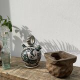 Wooden ashtray from the 1970s vintage brutalist style