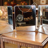 Vintage triptych barber mirror