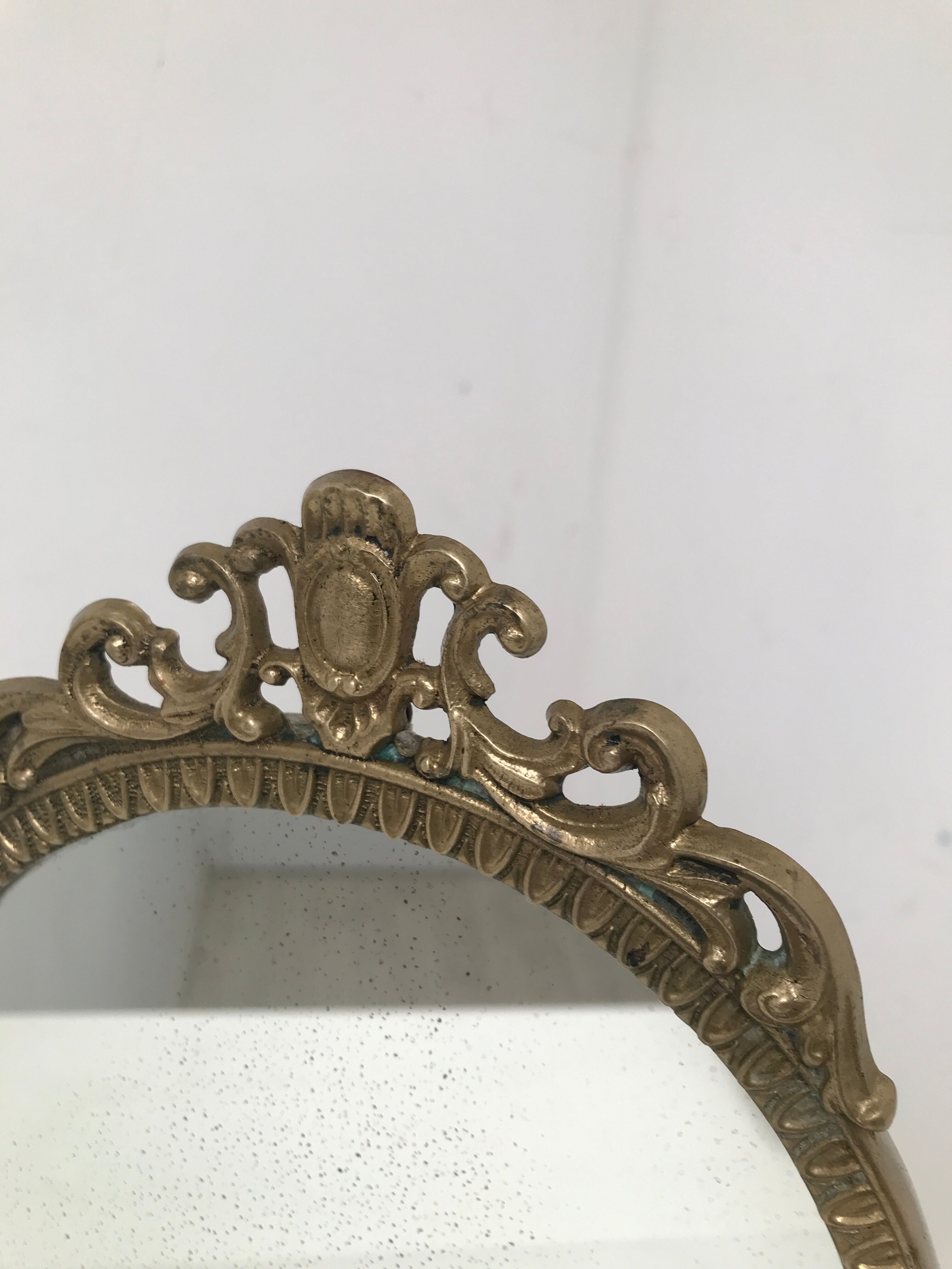 Brass psyche mirror