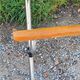Vintage valet in wood, chrome metal and vinyl from the 60s