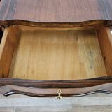 Art Decò bedside tables in walnut burl with brass knobs