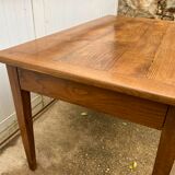 Solid oak dining farmhouse table with 2 drawers 1950 135x75x72cm