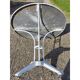 Garden table with a cast iron top.