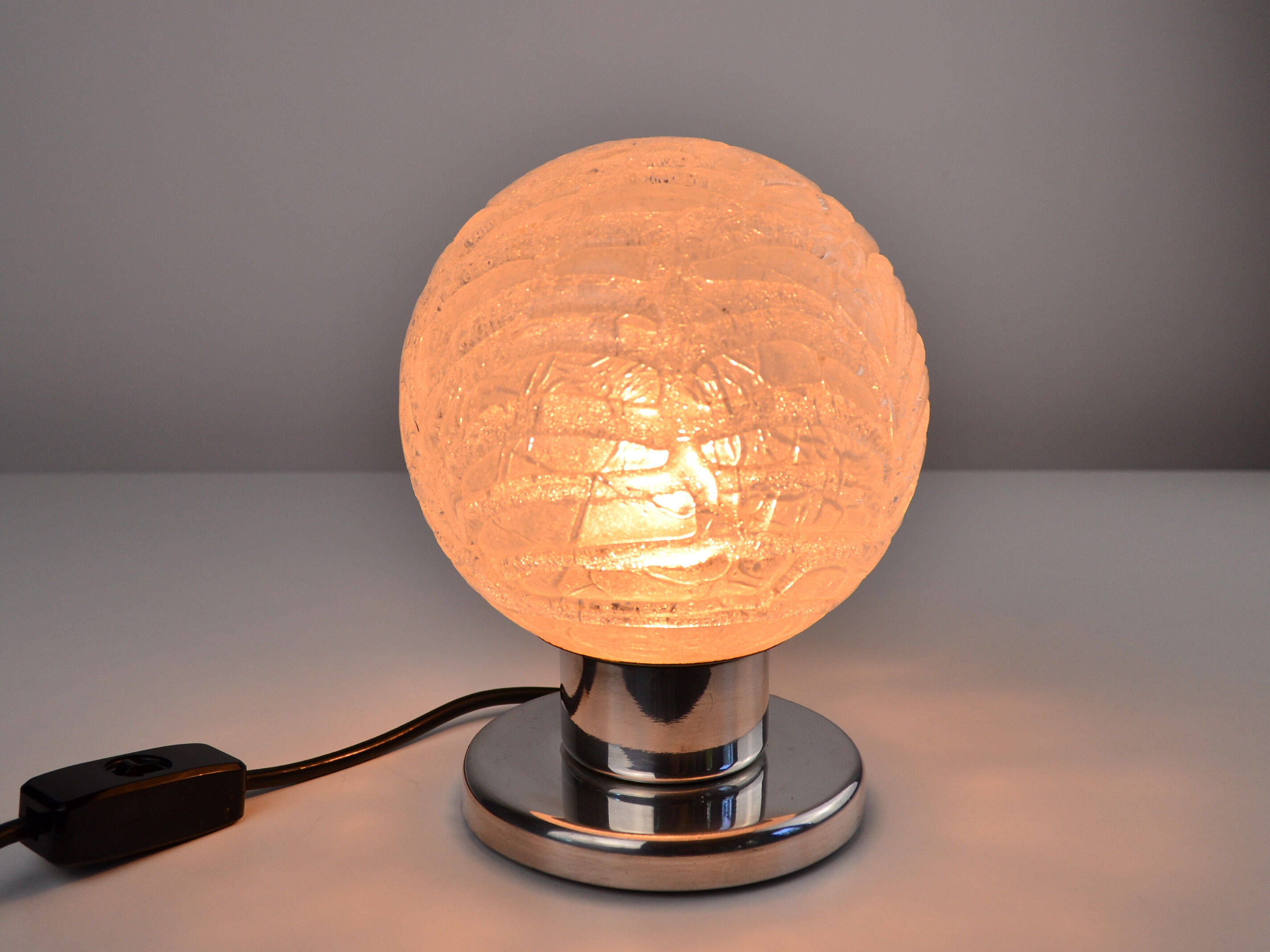 Mid Century table lamp by Doria Leuchten, Murano glass