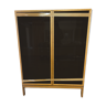 Glass cabinet wooden cabinet with smoked glass doors