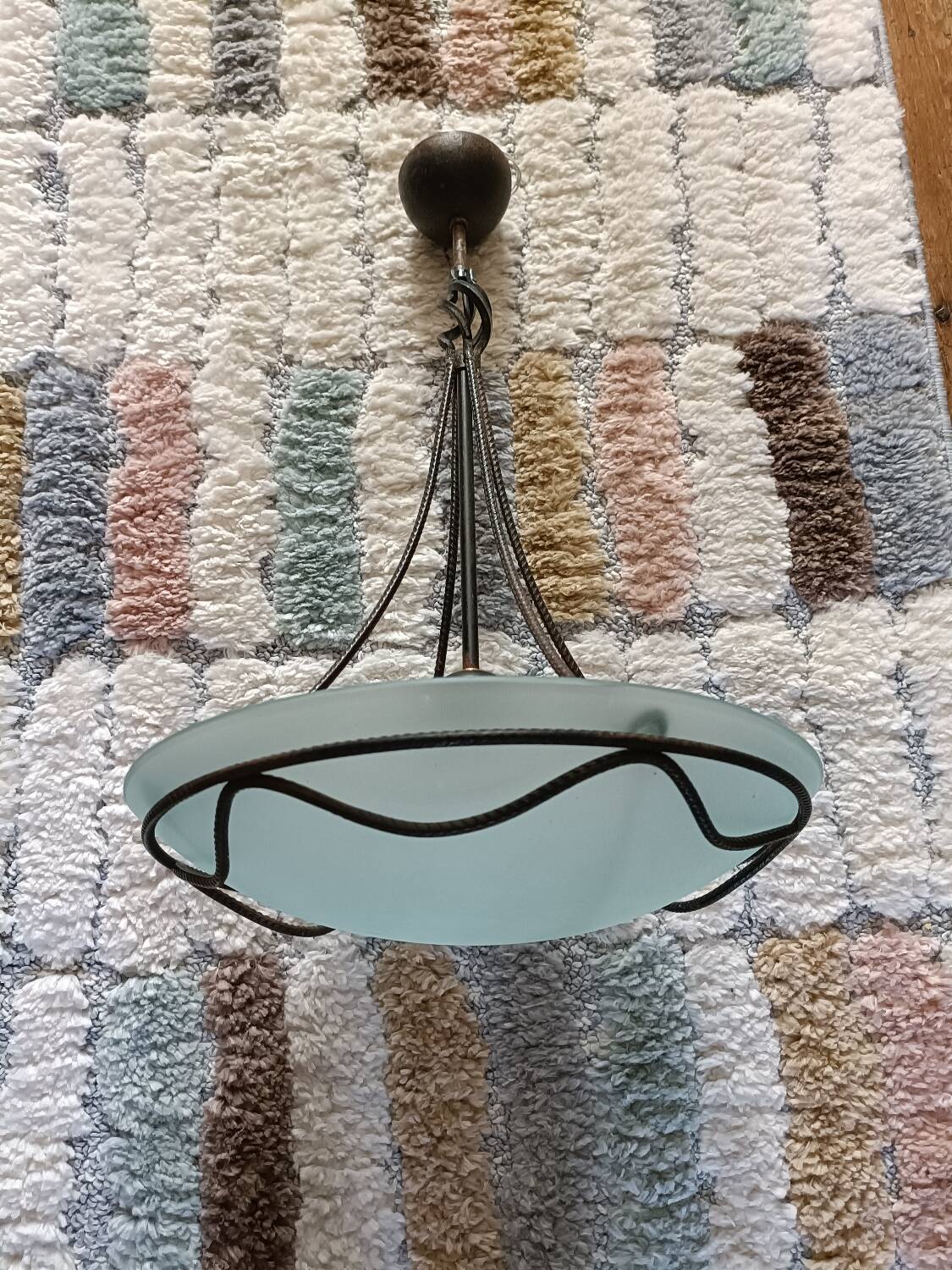 Frosted glass pendant light Maison Delmas