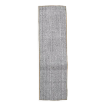 3x10 White Black Turkish Runner Rug 92x310Cm
