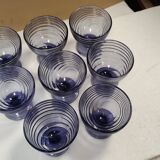 Set of 4 ARC Vintage Swirl Glass Dessert Cups