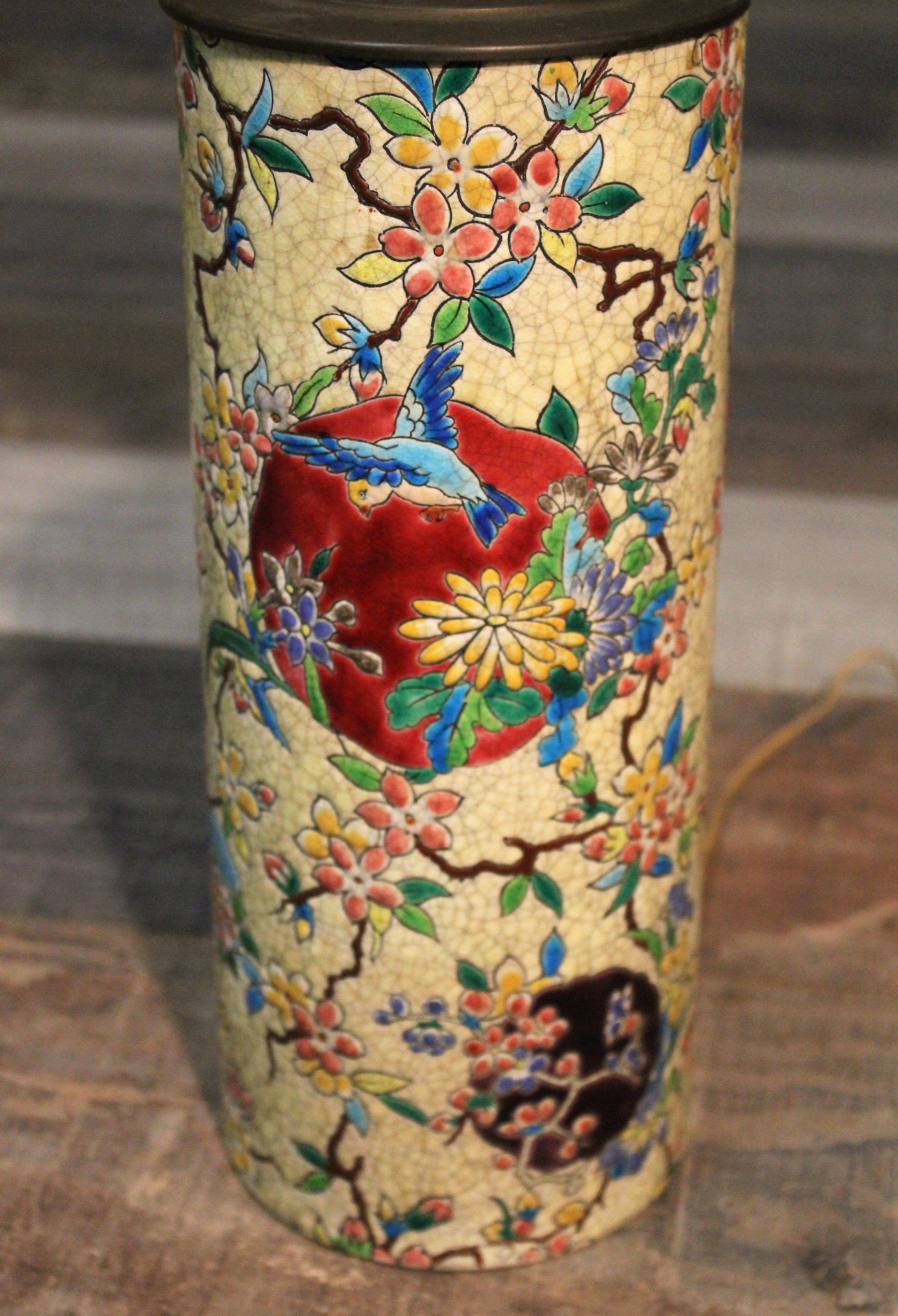 Gien ceramic lamp 19th century