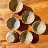 Set of 12 small stoneware bowls