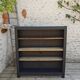 Library, restored antique shelf