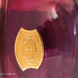 Cendrier en cristal rose Val Saint Lambert, Belgique