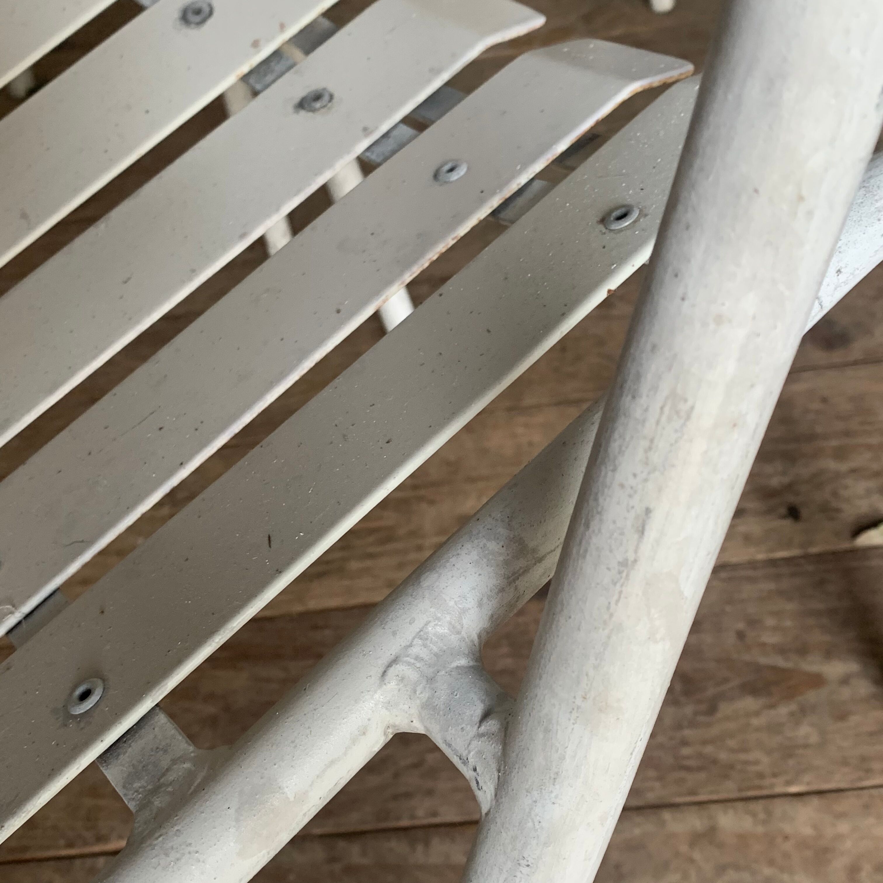 Vintage bistro chairs terrace in galvanized steel - set of 6