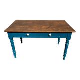 Provencal table in fir 2 drawers