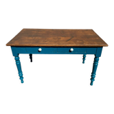 Provencal table in fir 2 drawers