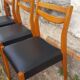 6 scandinavian chairs vintage beech and skai
