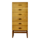 Midcentury G Plan Quadrille Teal Tallboy / Chest Of Drawers. Vintage Modern