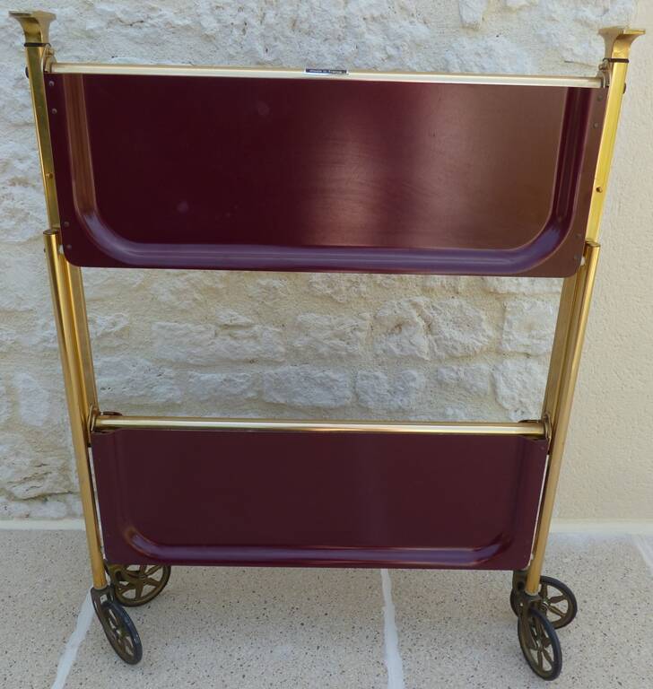 Vintage 50s Textane brand rolling and folding trolley