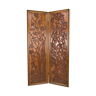 Japanese Art Nouveau screen in carved wood, circa 1890