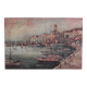 Painting of a cityscape with a harbour, Harry Dedic, 1960s