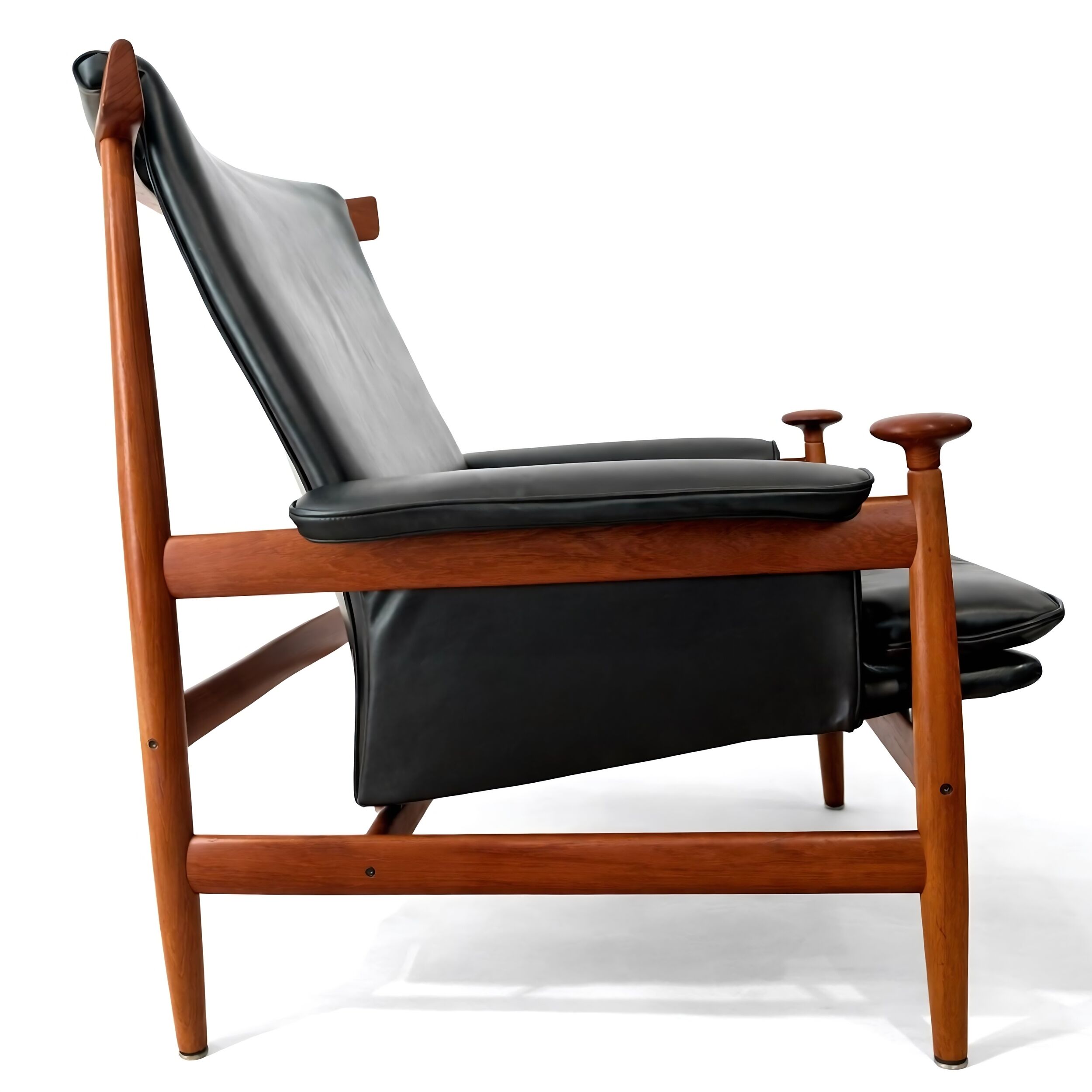 Bwana armchair in teak and leather by France and Son by Finn Juhl