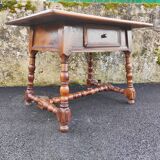 Antique Swiss table in solid walnut - 19th century