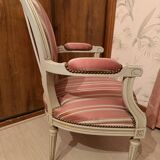 Louis XVI style cabriolet armchair