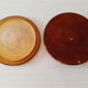 Boite ronde en bois décor floral