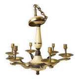 Bronze chandelier with 6 light arms