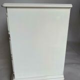 Chest of drawers 4 drawers relooke patina lacque metal buttons